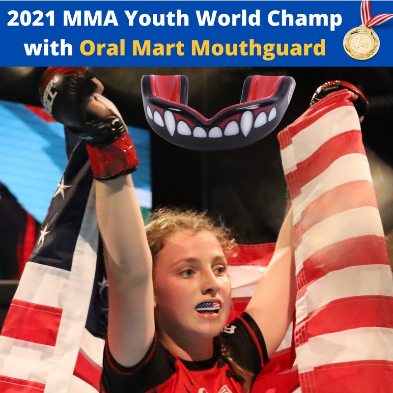 Oral Mart Vampire Fangs Youth Mouthguard for Kids - Youth Mouthguard for Karate, Flag Football, Martial Arts, Taekwondo, Boxing, Football, Rugby, BJJ, Muay Thai, Soccer, Hockey - Image 2
